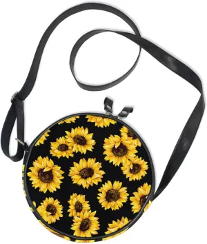 Round Crossbody Wallet, Fashion Circle Purse Messenger Bag