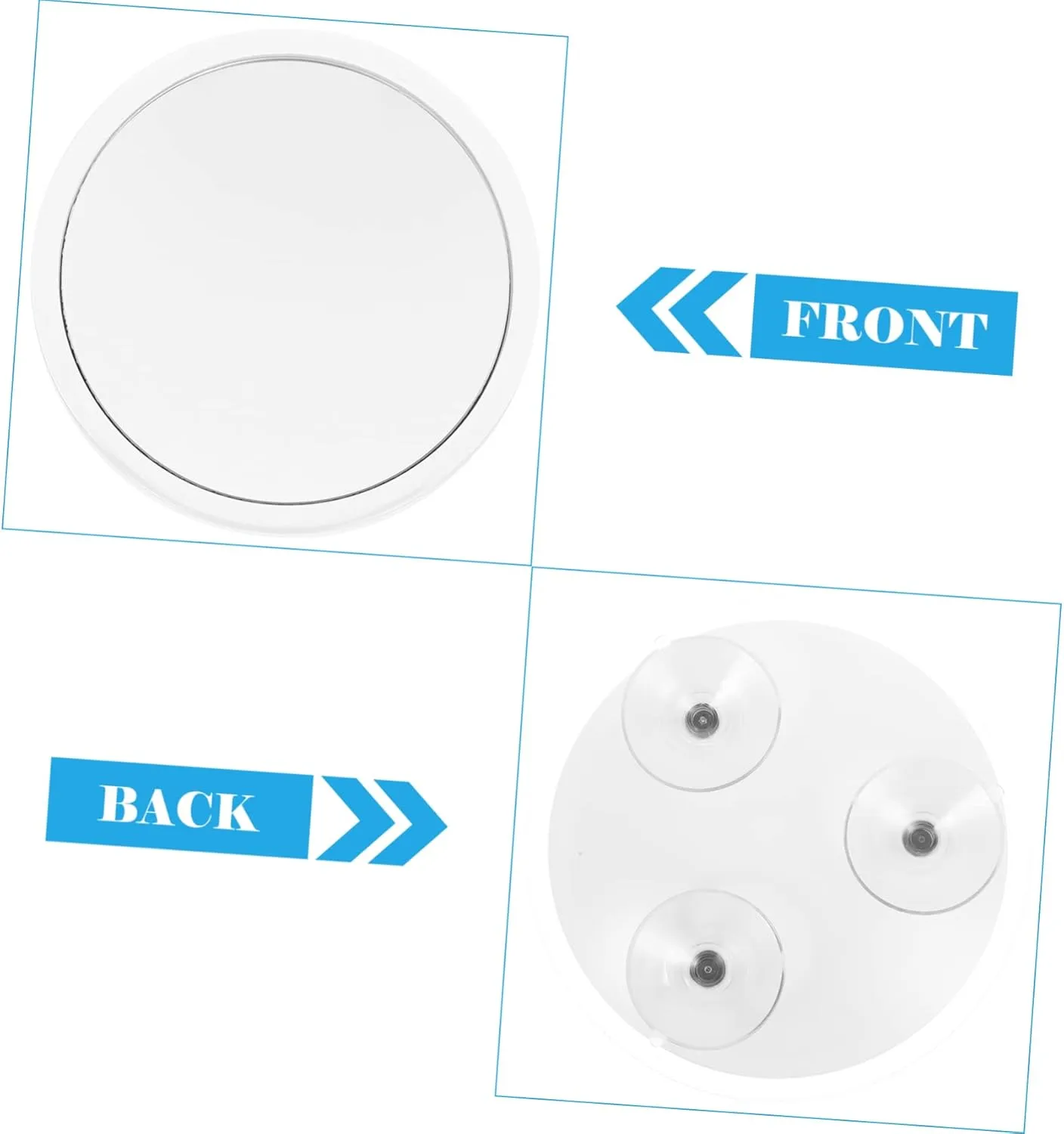 Round Magnifying Makeup Mirror with Suction Cups Portable High Definition Cosmetic Mirror for Home and Travel Lightweight Design for Handbag