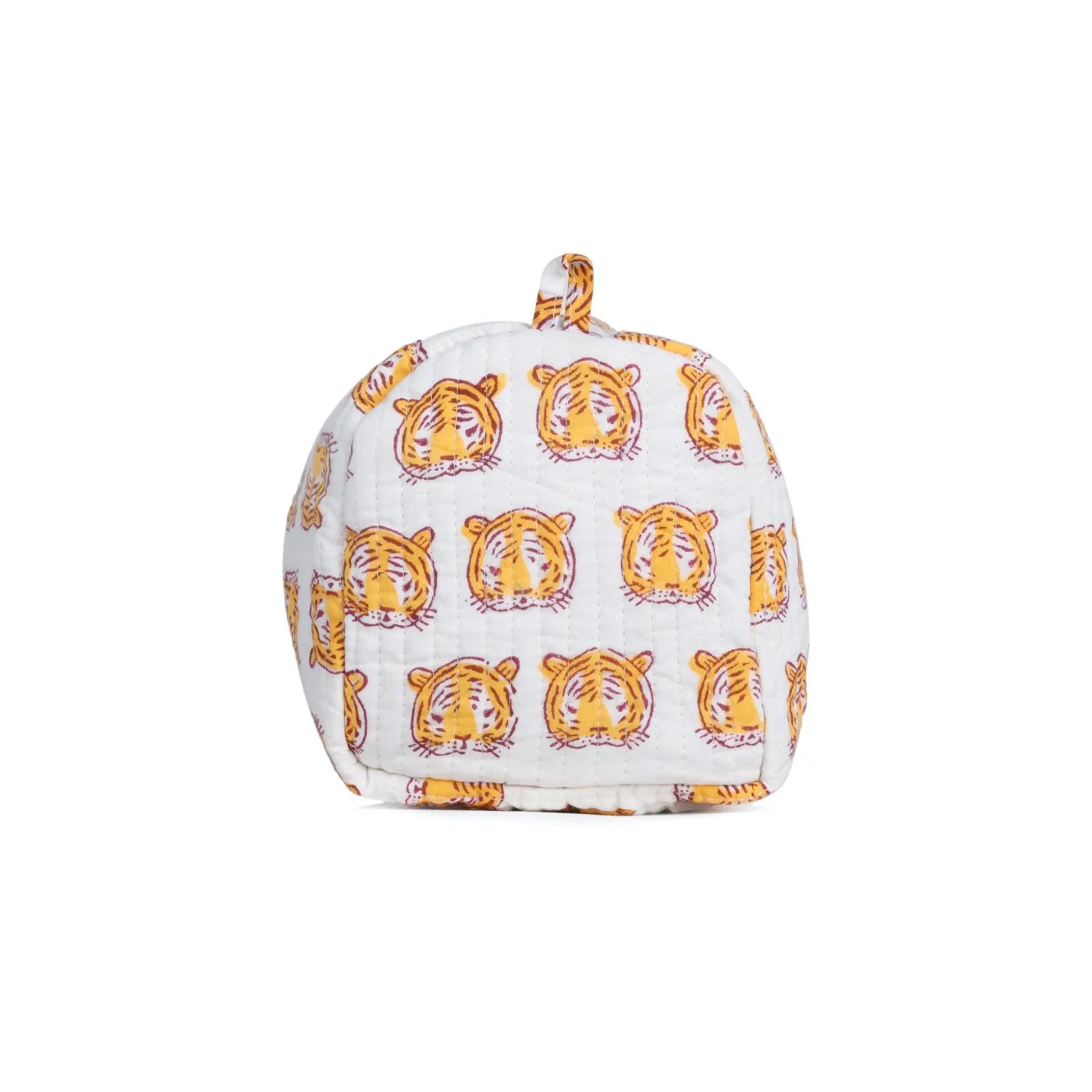 ROYAL BENGAL LION QUILTED TOILETRY POUCH