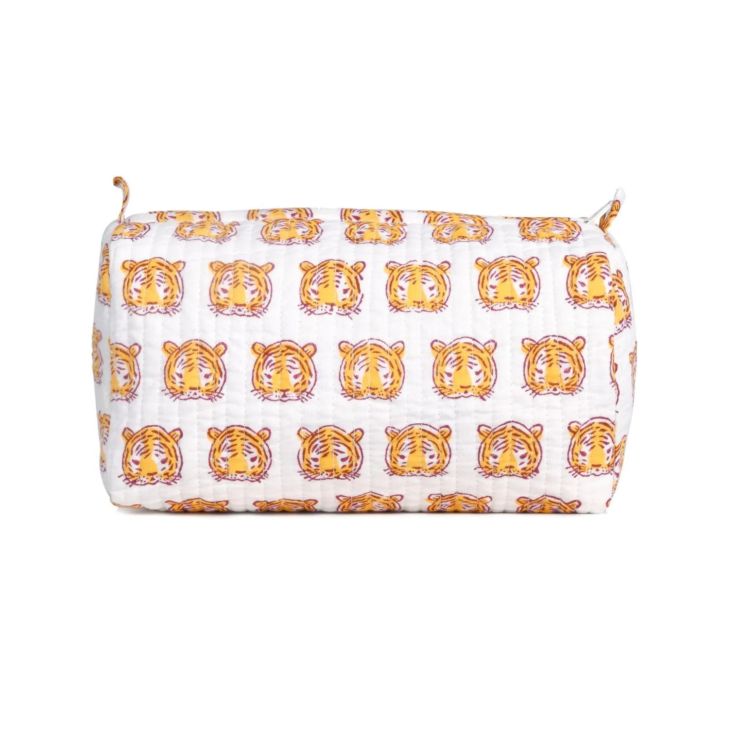 ROYAL BENGAL LION QUILTED TOILETRY POUCH