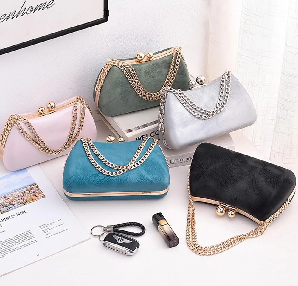 RTGGSEL Women‘s Wedding Cocktail Evening Bag Purse Shoulder Crossbody Bags with Chain Strap Party Prom Satchel Handbag