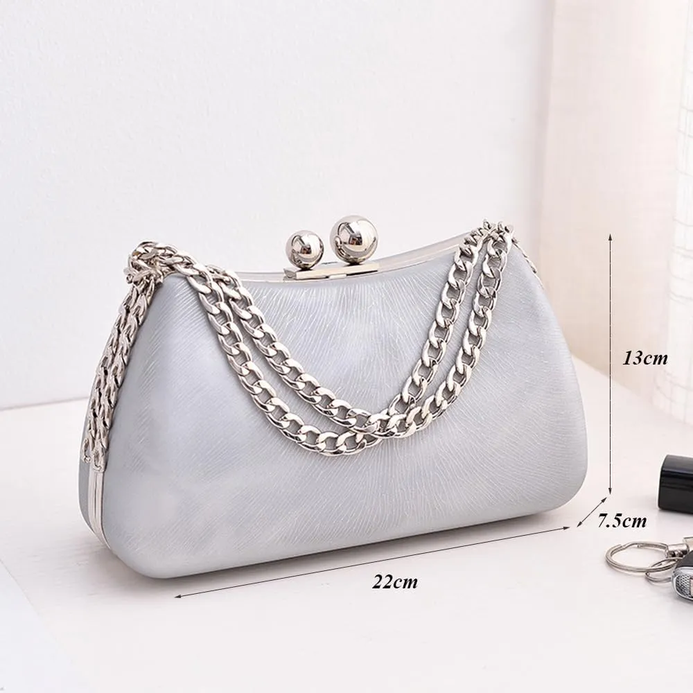 RTGGSEL Women‘s Wedding Cocktail Evening Bag Purse Shoulder Crossbody Bags with Chain Strap Party Prom Satchel Handbag