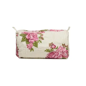 RUSSINE ROSE BOUQUET QUILTED TOILETRY POUCH