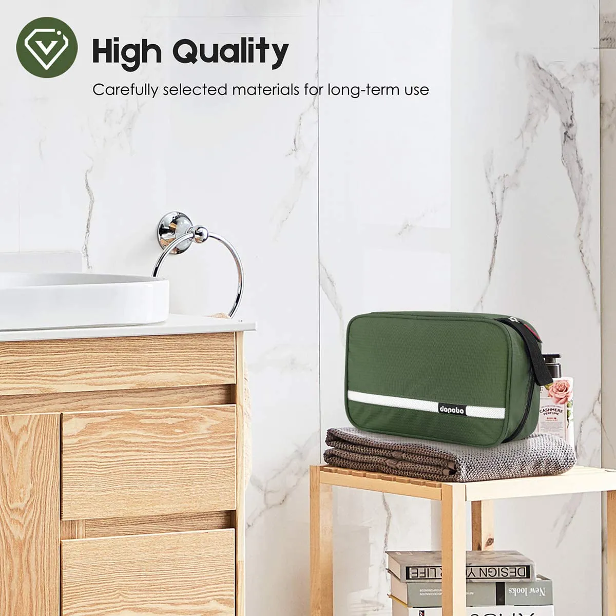 Rynx | Dopobo Travel Toilet Bag Portable Hanging Water-Repellent Wash Bag for Travel, Business Trip, Camping
