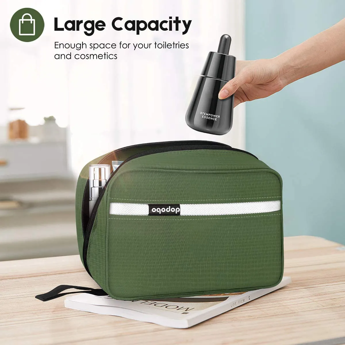 Rynx | Dopobo Travel Toilet Bag Portable Hanging Water-Repellent Wash Bag for Travel, Business Trip, Camping