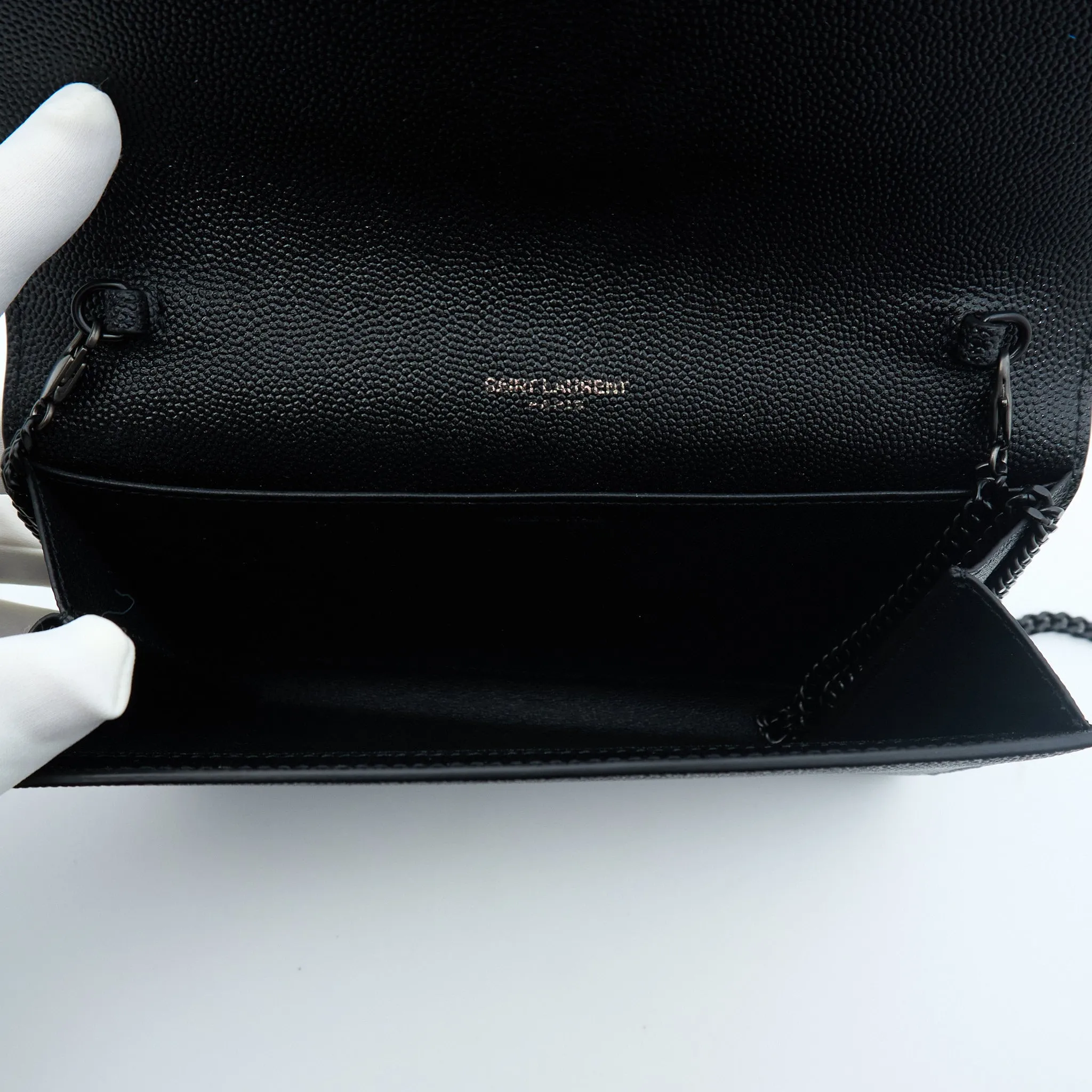 Saint Laurent Uptown Wallet On Chain Black Bag