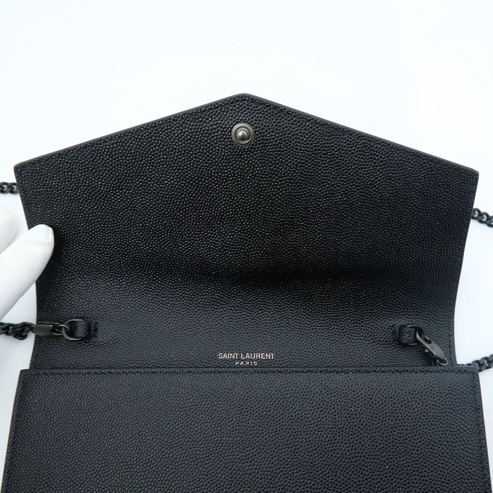 Saint Laurent Uptown Wallet On Chain Black Bag