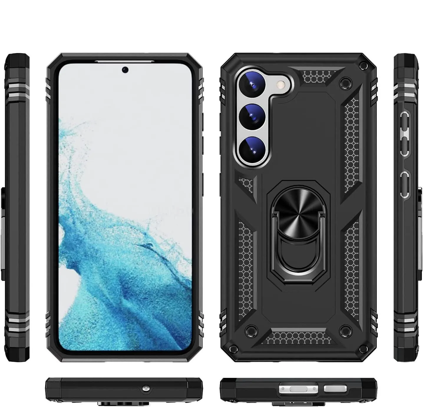Samsung Galaxy S23  Plus Case, Kickstand Shockproof Ring Phone Cover