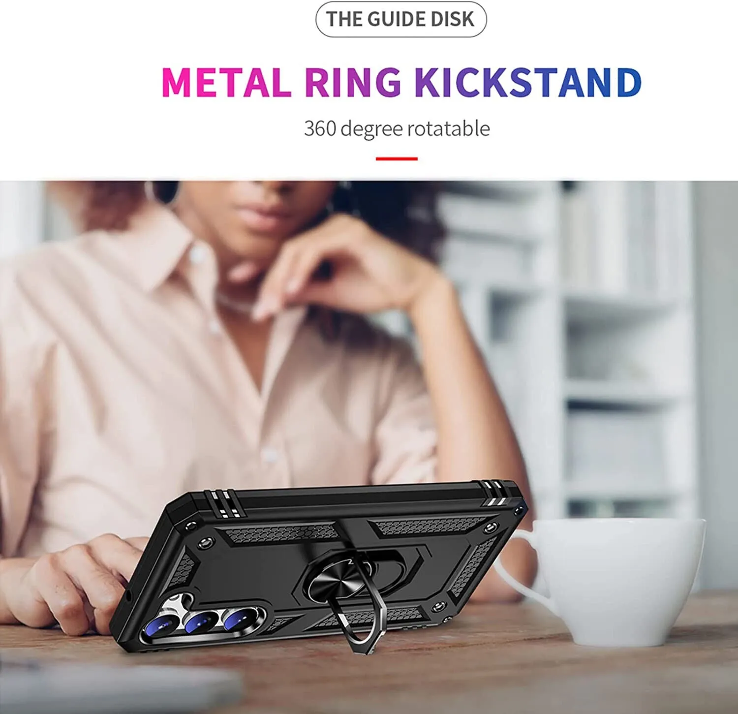 Samsung Galaxy S23  Plus Case, Kickstand Shockproof Ring Phone Cover