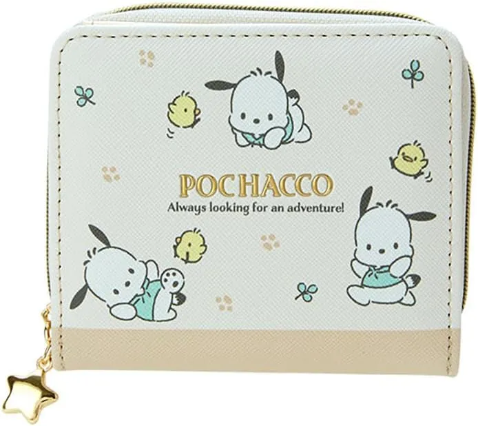 Sanrio 126080 Sanrio Wallet, Pochacco, Pochacco, 3.5 x 4.1 x 1.0 inches (9 x 10.5 x 2.5 cm), Kids Wallet, Character