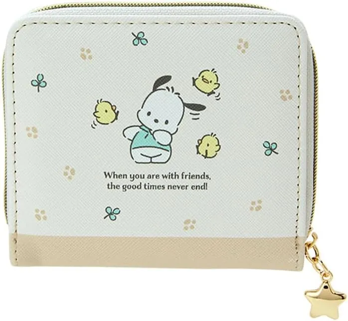 Sanrio 126080 Sanrio Wallet, Pochacco, Pochacco, 3.5 x 4.1 x 1.0 inches (9 x 10.5 x 2.5 cm), Kids Wallet, Character
