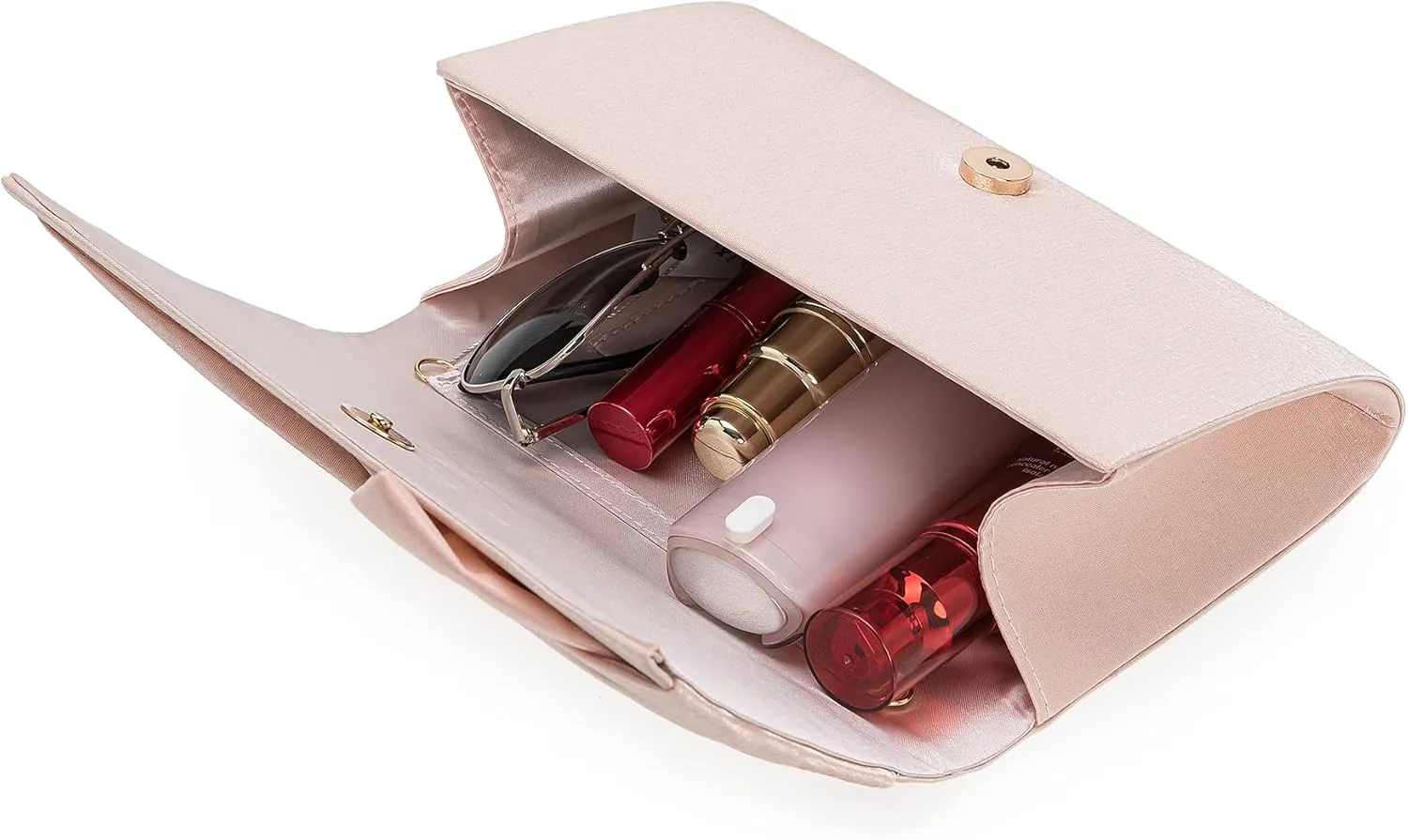 Satin Evening Bag Bow Flap Clutch Purse for Women Formal Party/Prom/Wedding…