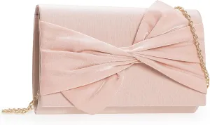 Satin Evening Bag Bow Flap Clutch Purse for Women Formal Party/Prom/Wedding…