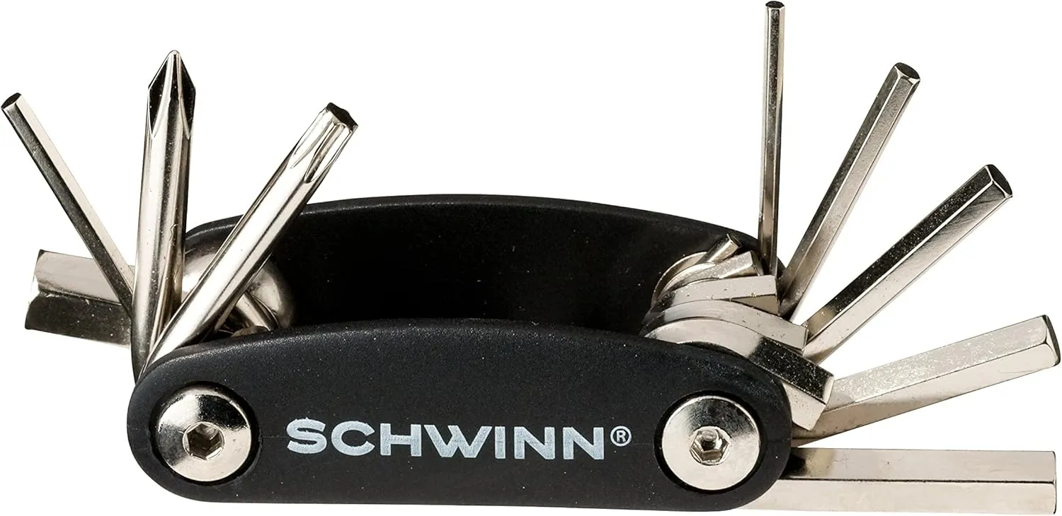 Schwinn Bike Repair Tool Kit, Multi-Purpose for Bicycle Repairs, Easy-to-Carry Tool Kit, Portable and Convenient Design Bicycle Essentials Easy Road Riding