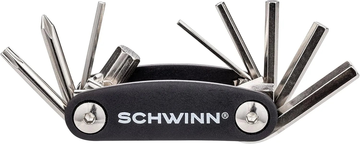 Schwinn Bike Repair Tool Kit, Multi-Purpose for Bicycle Repairs, Easy-to-Carry Tool Kit, Portable and Convenient Design Bicycle Essentials Easy Road Riding