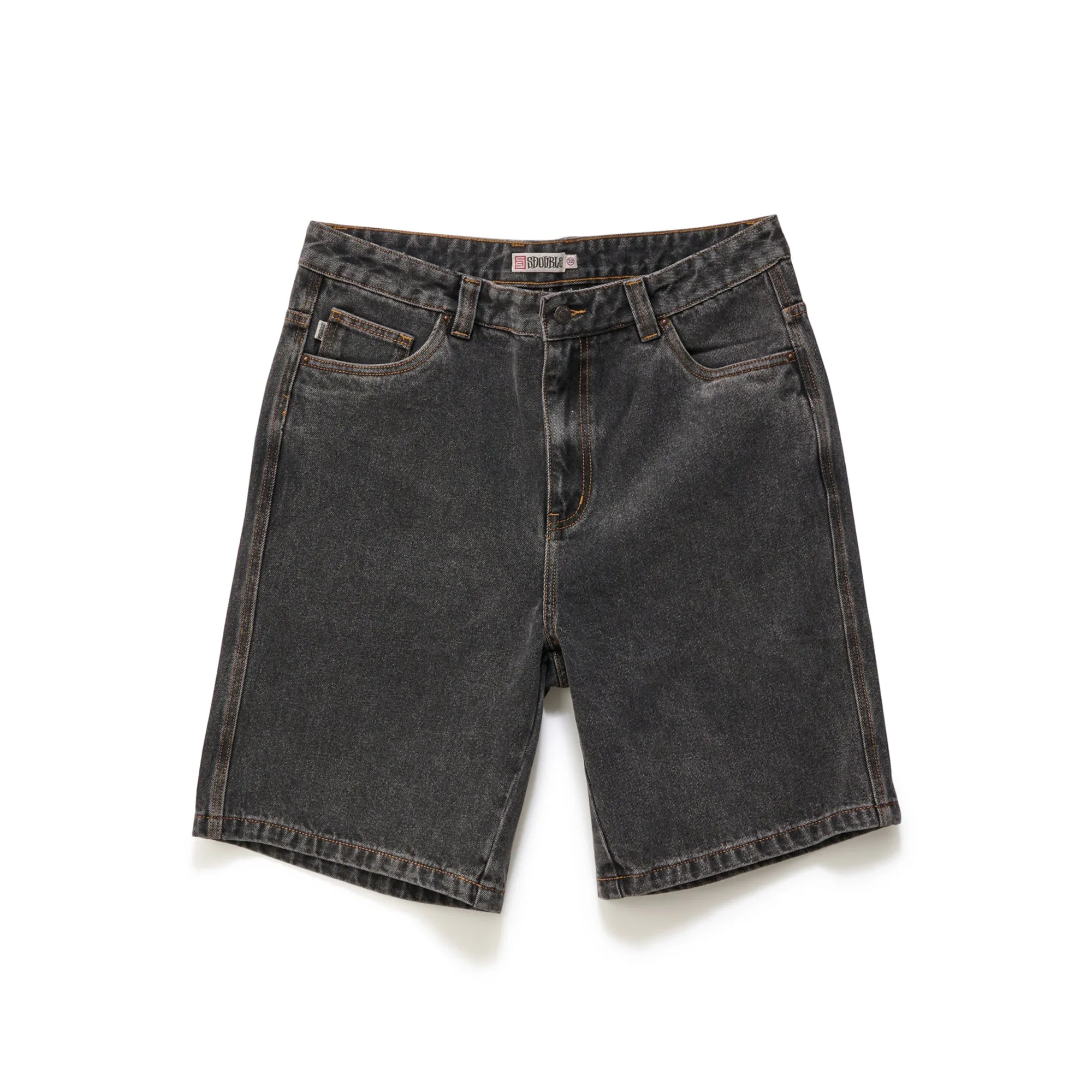 S/DOUBLE Denim Standard Short One Faded Black