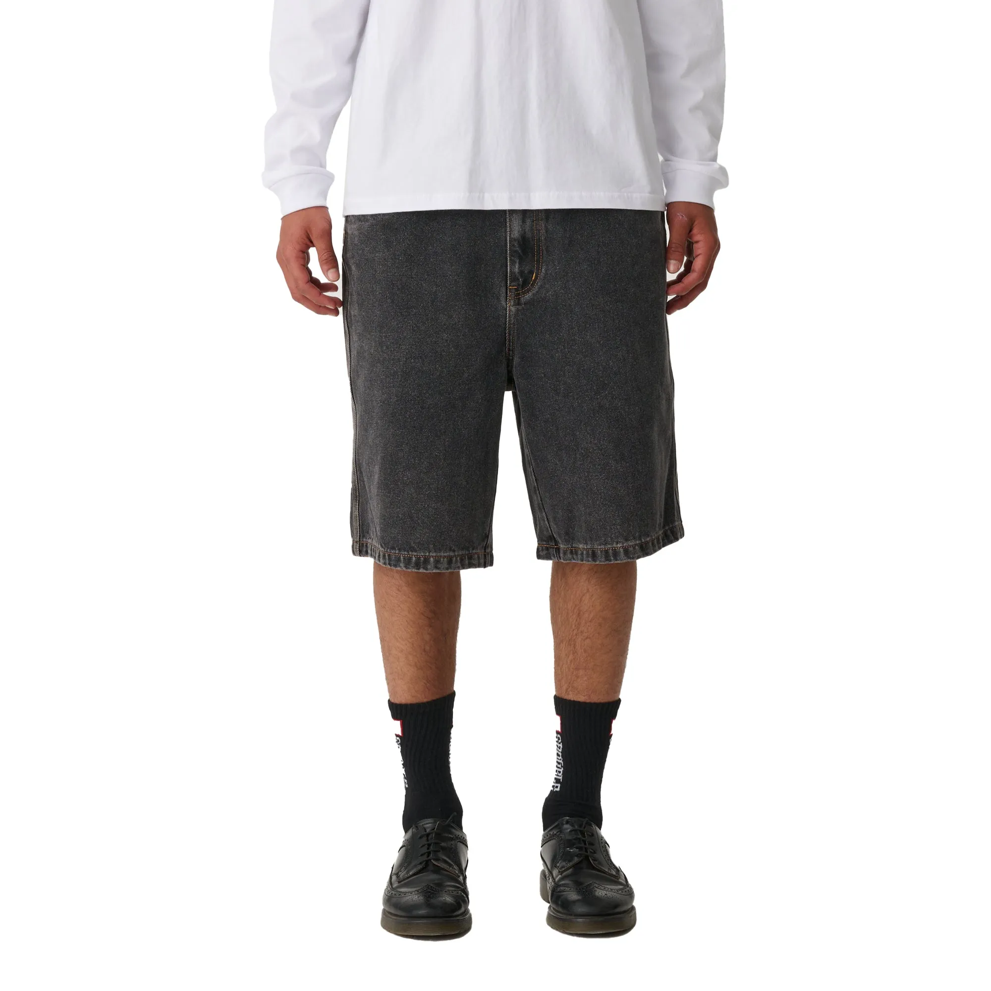 S/DOUBLE Denim Standard Short One Faded Black