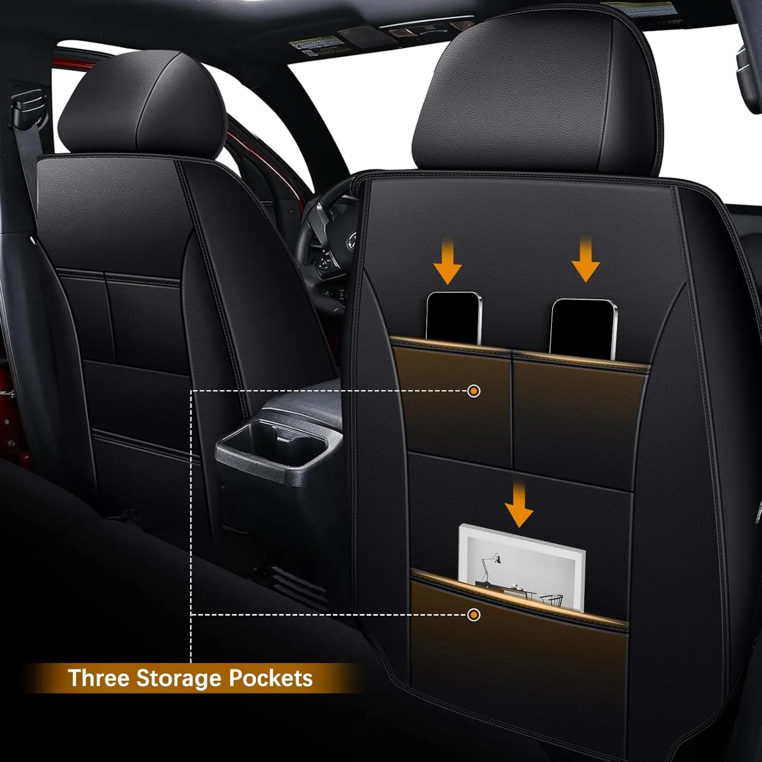 Seat Covers Fit for Tacoma : 2024 2025 - Full Set Car Seat Covers Custom Fit Toyota Tacoma Truck Pickup Double/Crew Cab SR SR5 TRD Sport TRD Off-Road PreRunner Trims(5 Seats, Black)