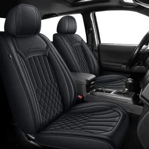 Seat Covers Fit for Tacoma : 2024 2025 - Full Set Car Seat Covers Custom Fit Toyota Tacoma Truck Pickup Double/Crew Cab SR SR5 TRD Sport TRD Off-Road PreRunner Trims(5 Seats, Black)