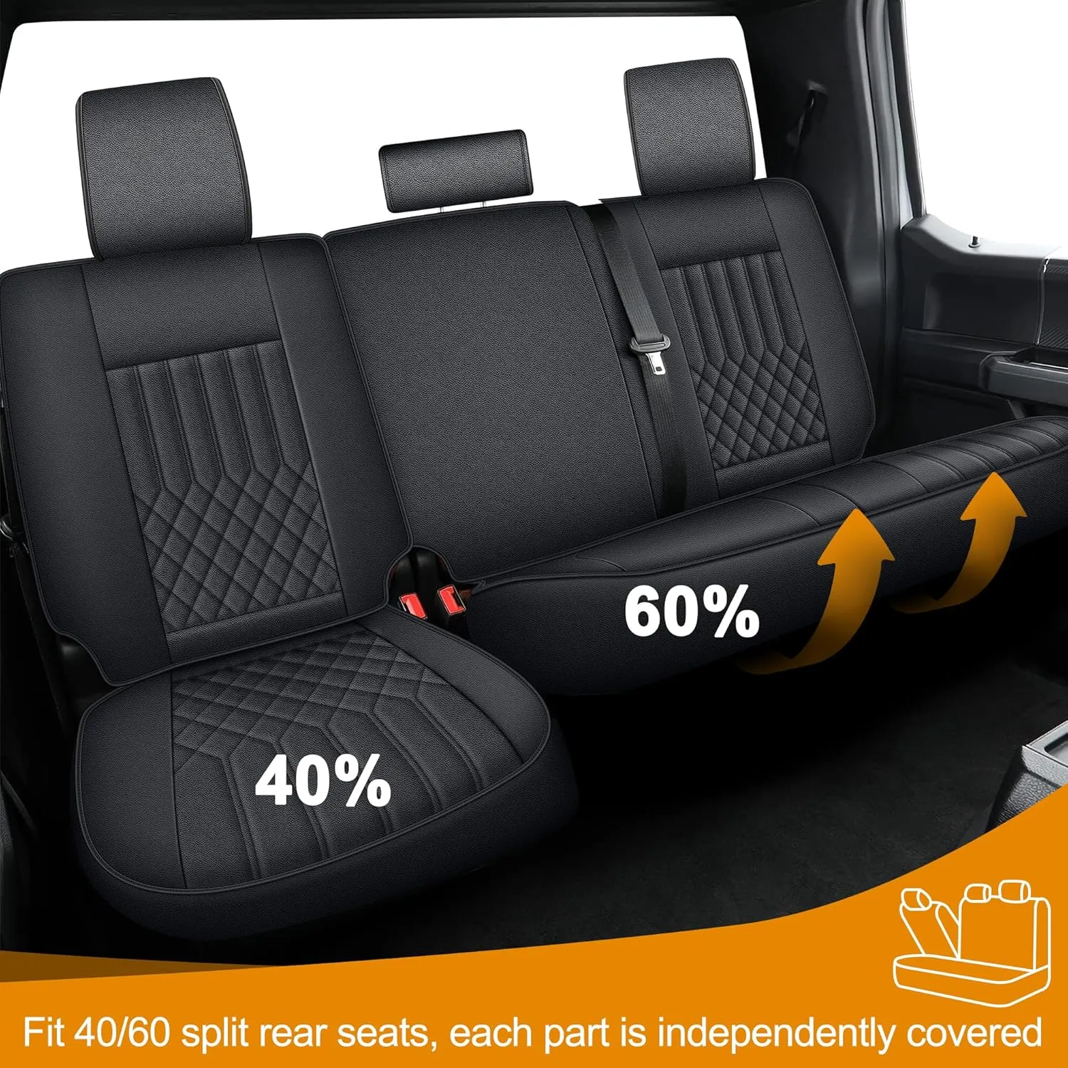 Seat Covers Fit for Tacoma : 2024 2025 - Full Set Car Seat Covers Custom Fit Toyota Tacoma Truck Pickup Double/Crew Cab SR SR5 TRD Sport TRD Off-Road PreRunner Trims(5 Seats, Black)