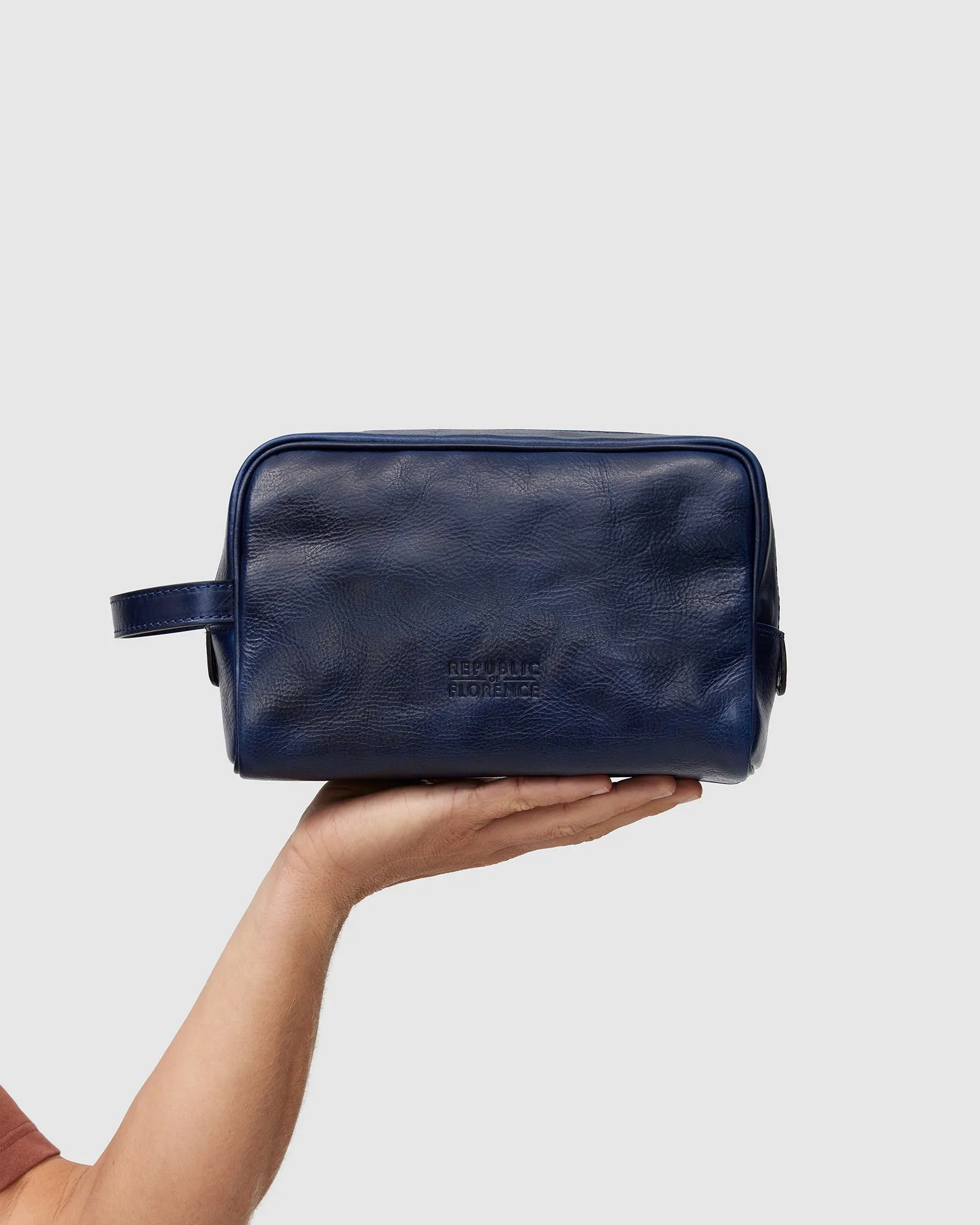 Sette Blue - Leather Dopp Kit