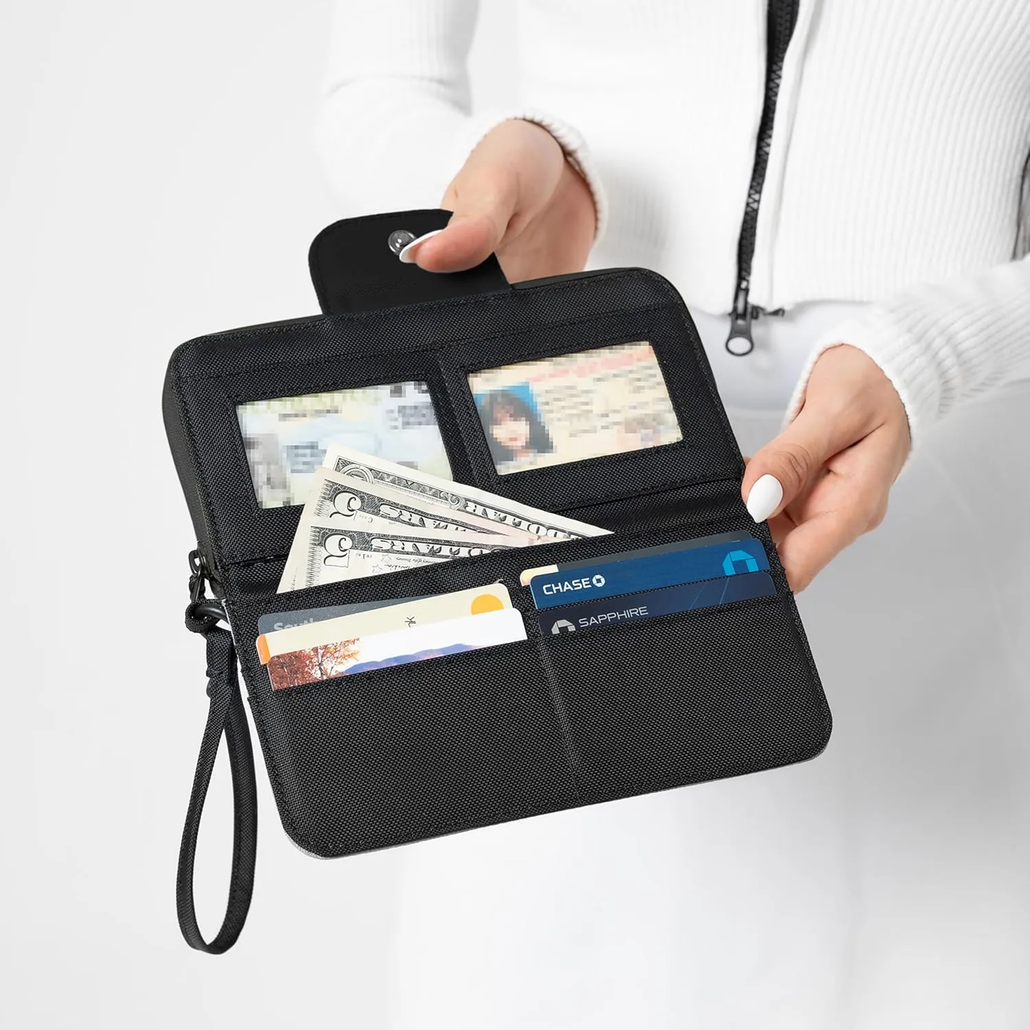 Sherpani Tulum, Nylon Large Zip Around Wallet, Wristlet, Purse with Card Holder Organizer for Women