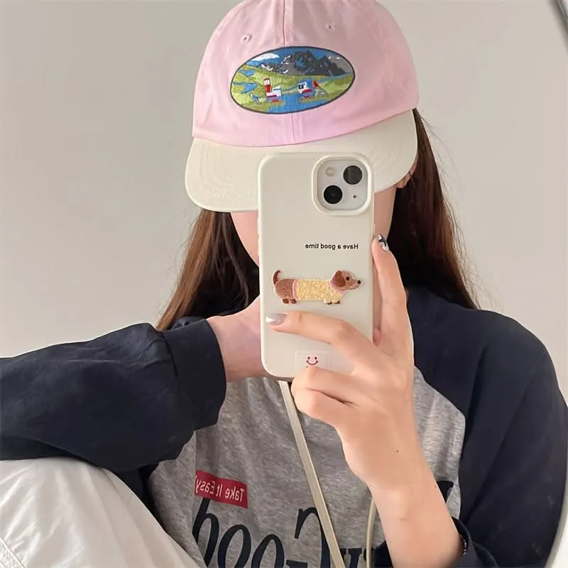 Shockproof Faux Leather Dog Phone Case
