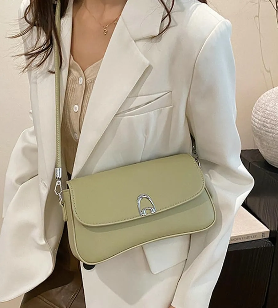Shoulder Bag for Women Crossbody Purses with 2 Removable Straps Trendy Leather Bag Clutch Tote Handbags Saddle Bag