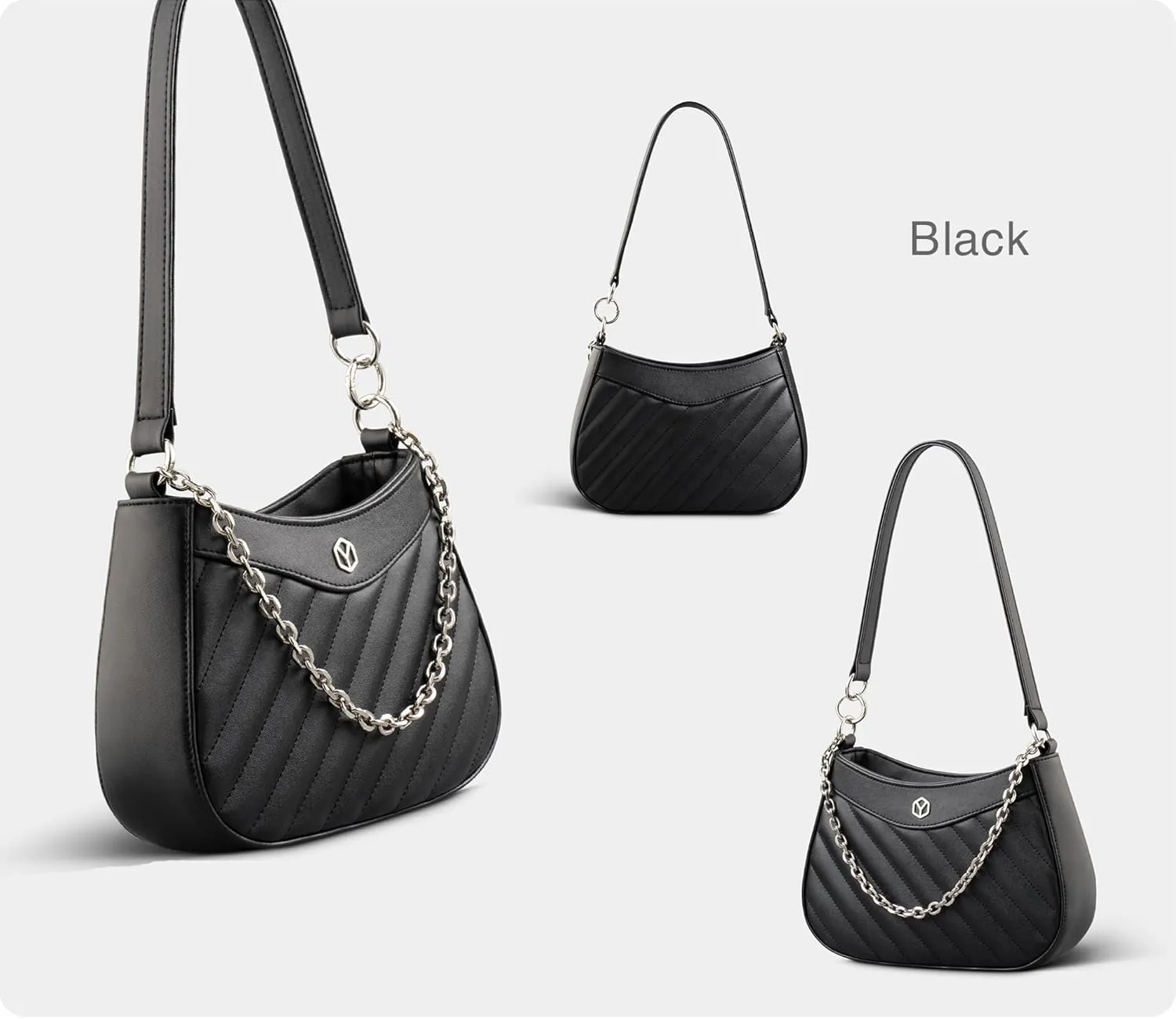 Shoulder Bags for Women, Cute Hobo Tote Handbag Mini Clutch Purse with Zipper Closure,