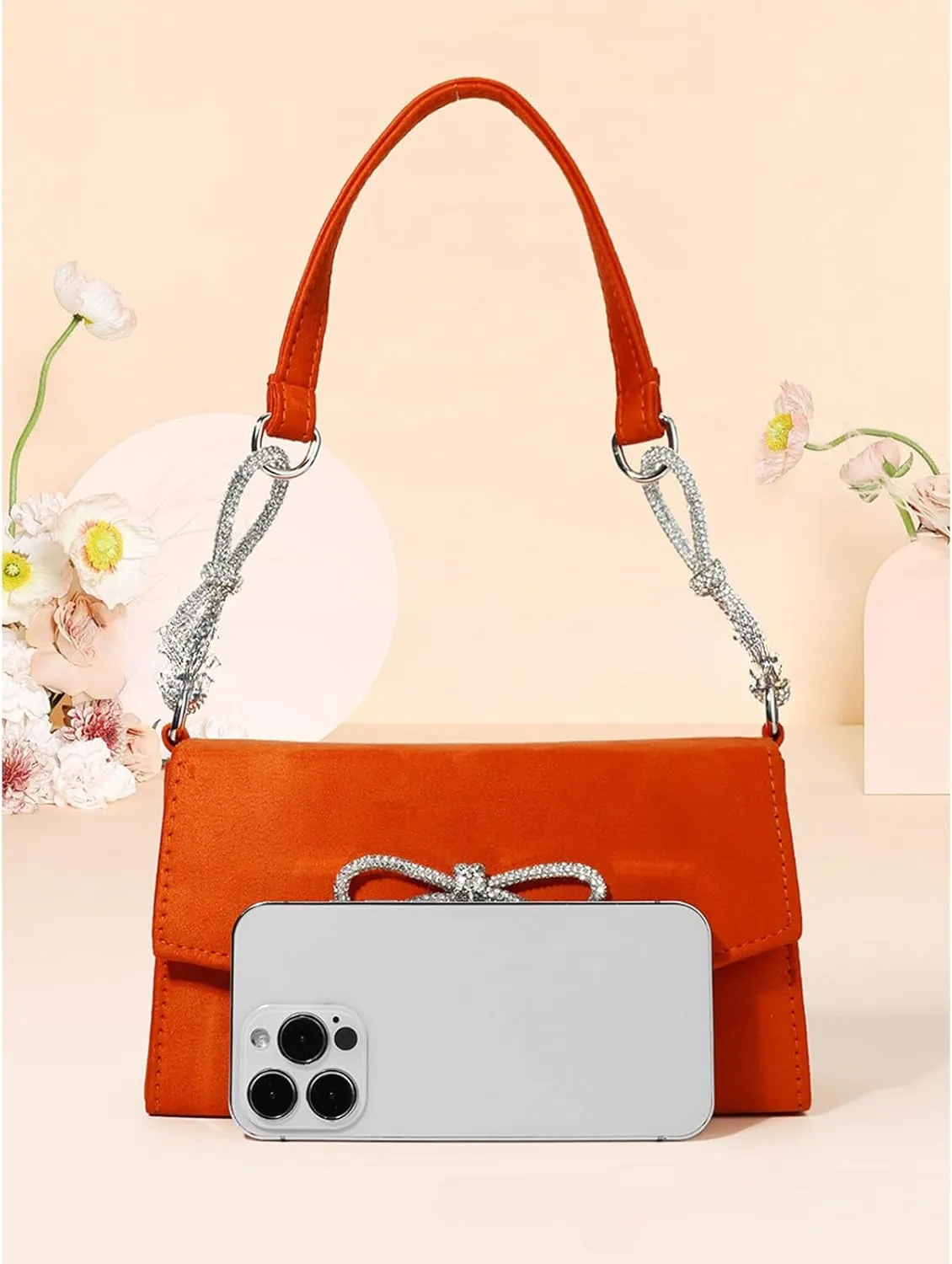 Shoulder Bags for Women, Shimmering Rhinestones Bowknot Evening Bag Fashion Purse Clutch Shoulder Tote HandBag
