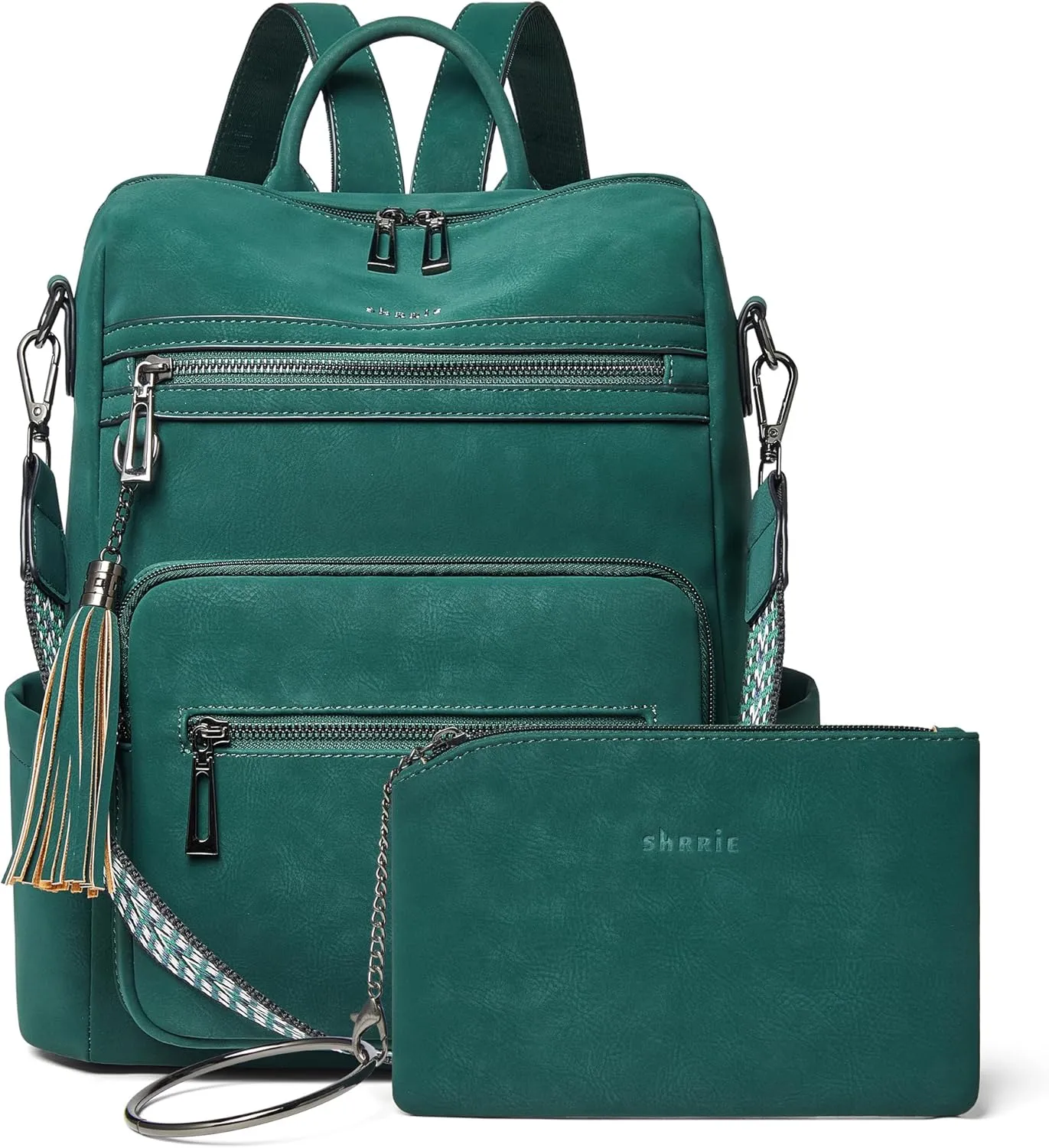 Shrrie Backpack Purse for Women Leather Fashion Designer Travel Backpack Convertible Shoulder Satchel Bag for College Work