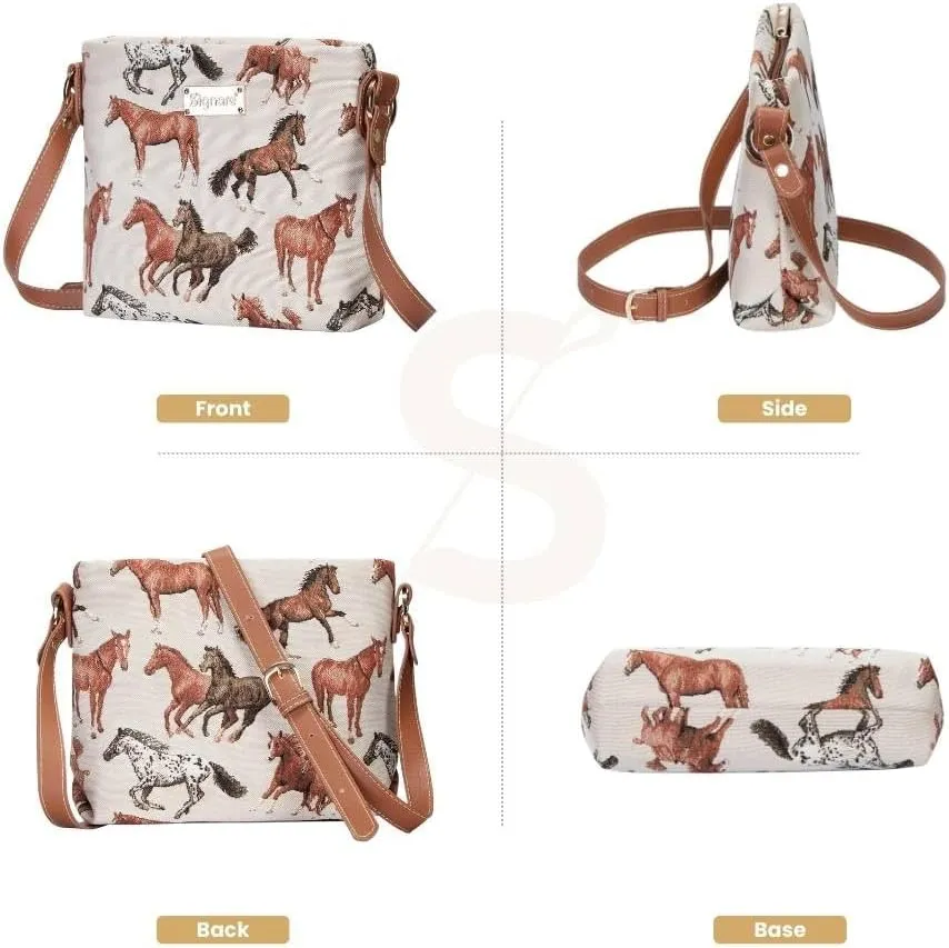 Signare Tapestry Crossbody Bag Sling Shoulder Purse for Women