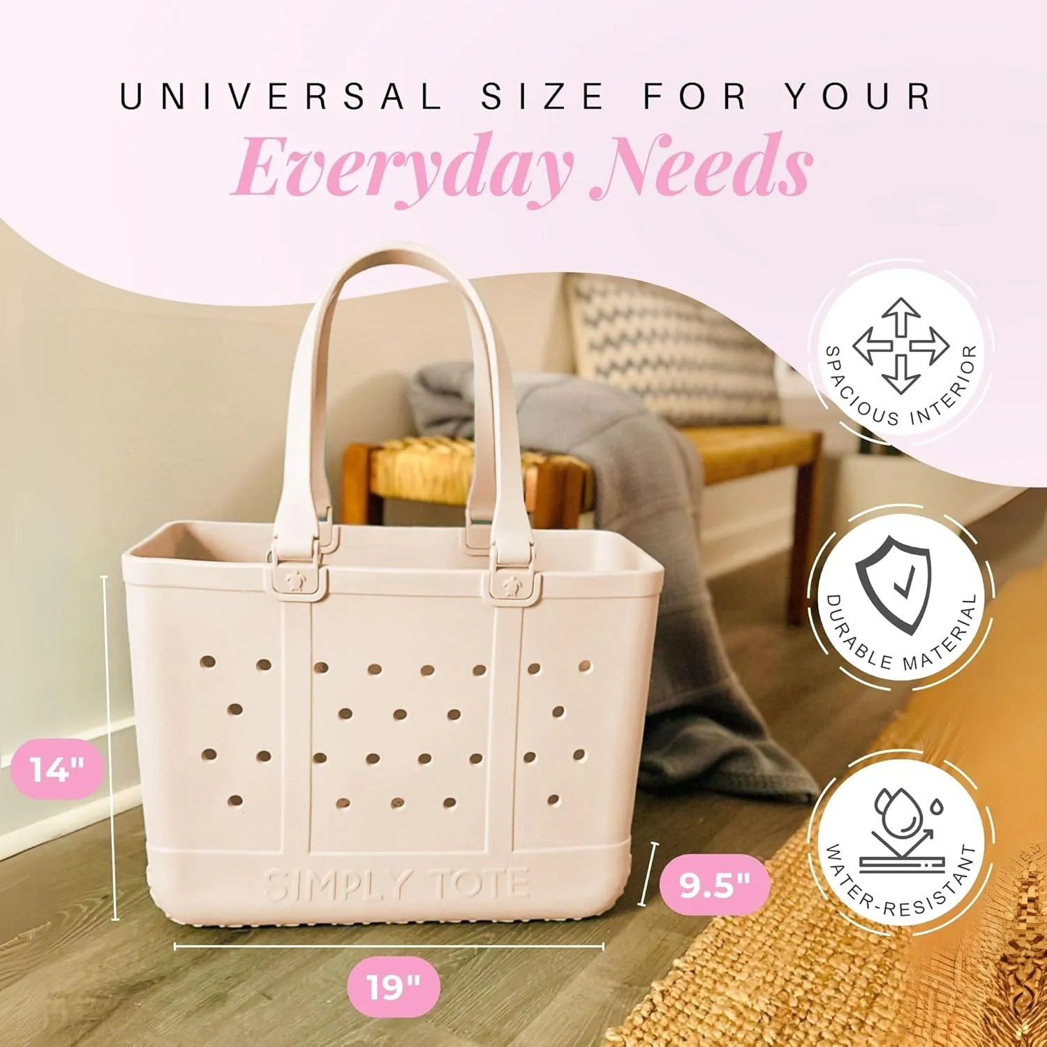 Simply Southern, Large Tote Bag