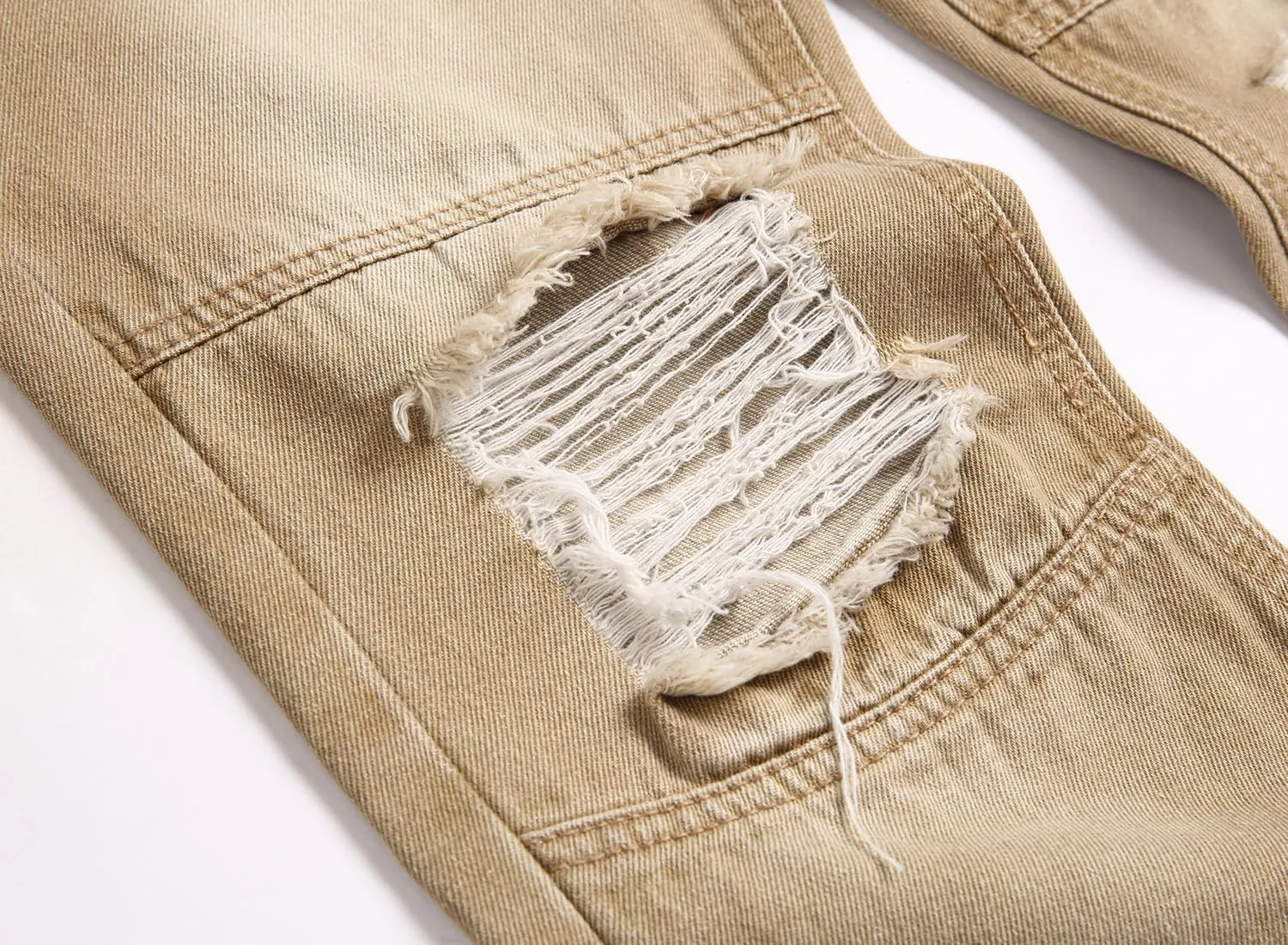 Slim Fit Men's Jeans, Ripped Stretch Jeans Denim Pants