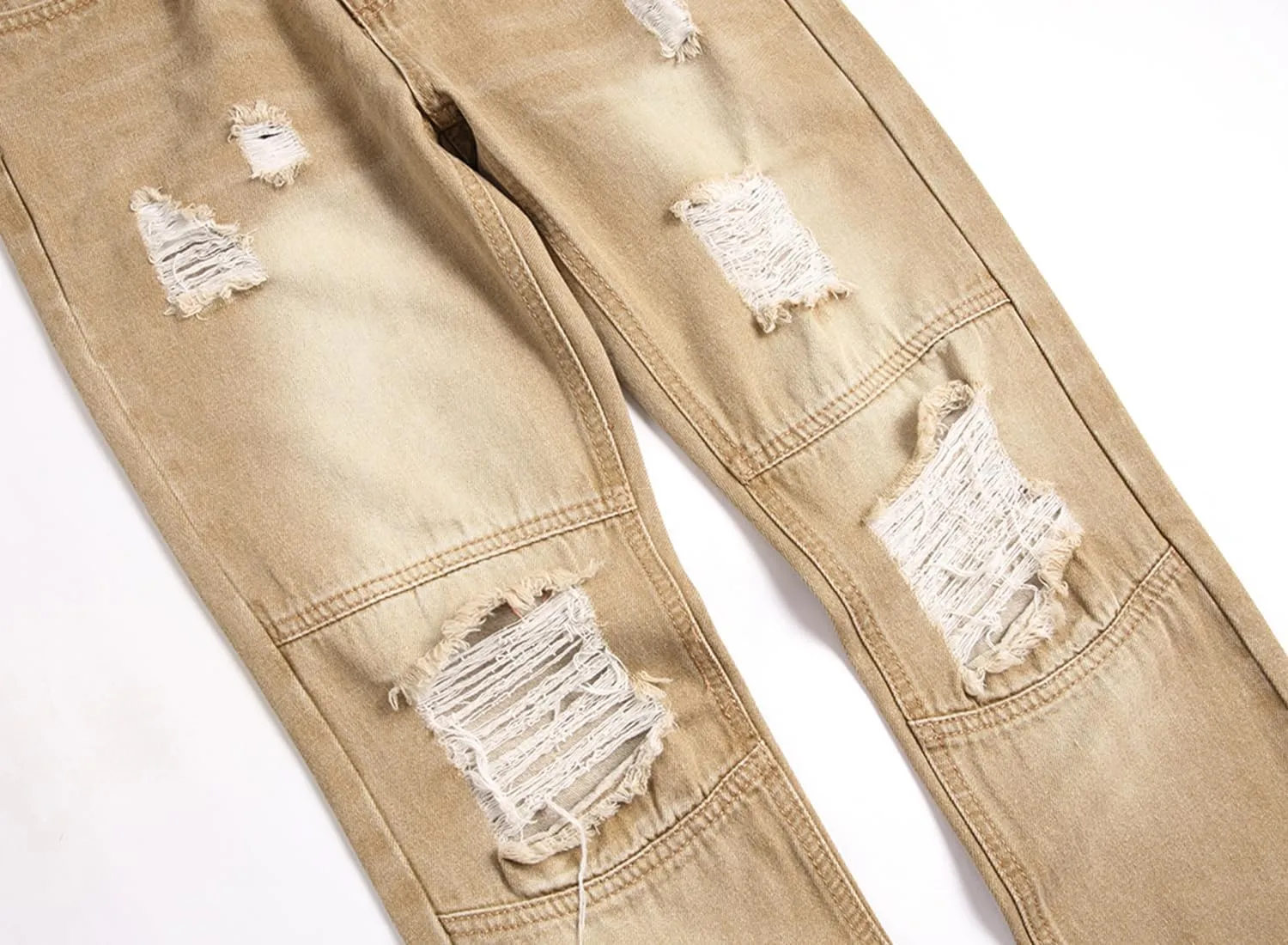 Slim Fit Men's Jeans, Ripped Stretch Jeans Denim Pants