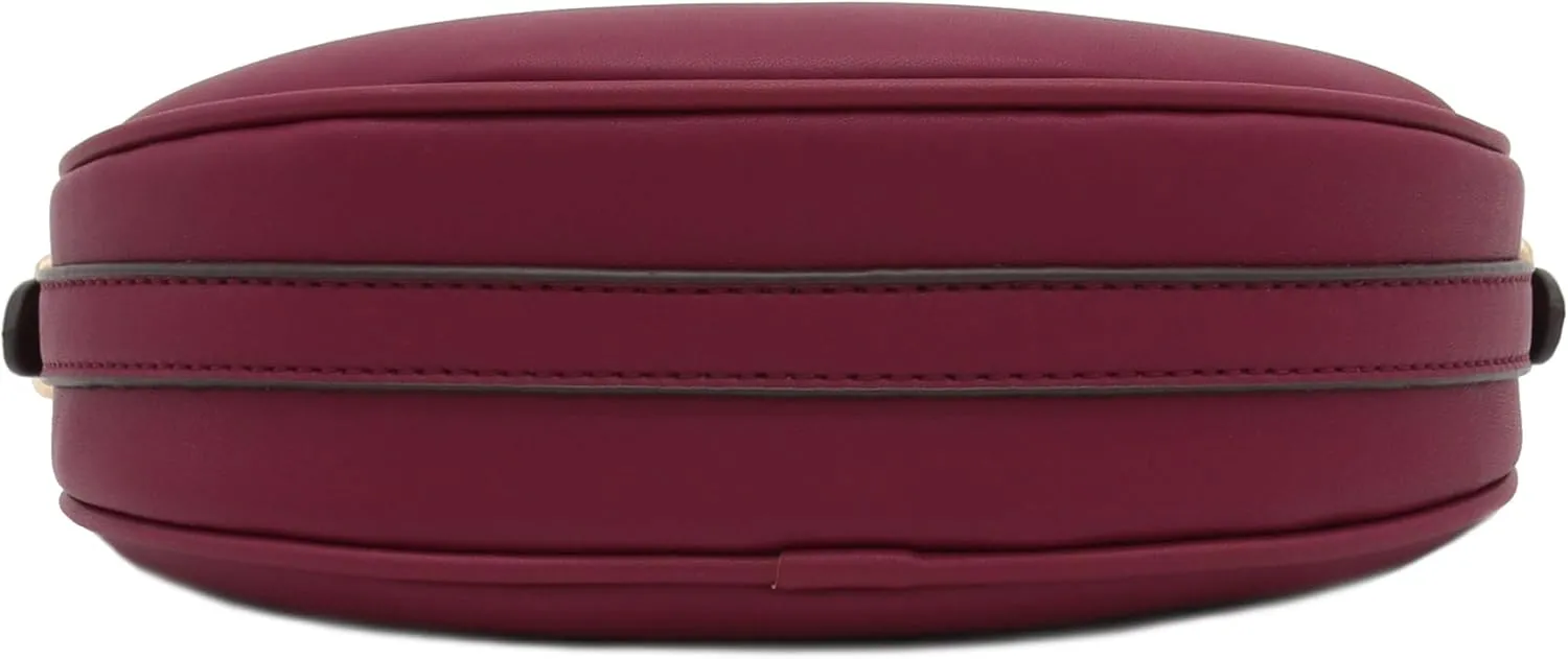 Small Crescent Smooth Faux Leather Underarm Shoulder Bag