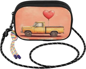Small Crossbody Bags Truck Heart Red Balloon for Women Cell Phone Purses Women's Shoulder Handbag Wallet Purse
