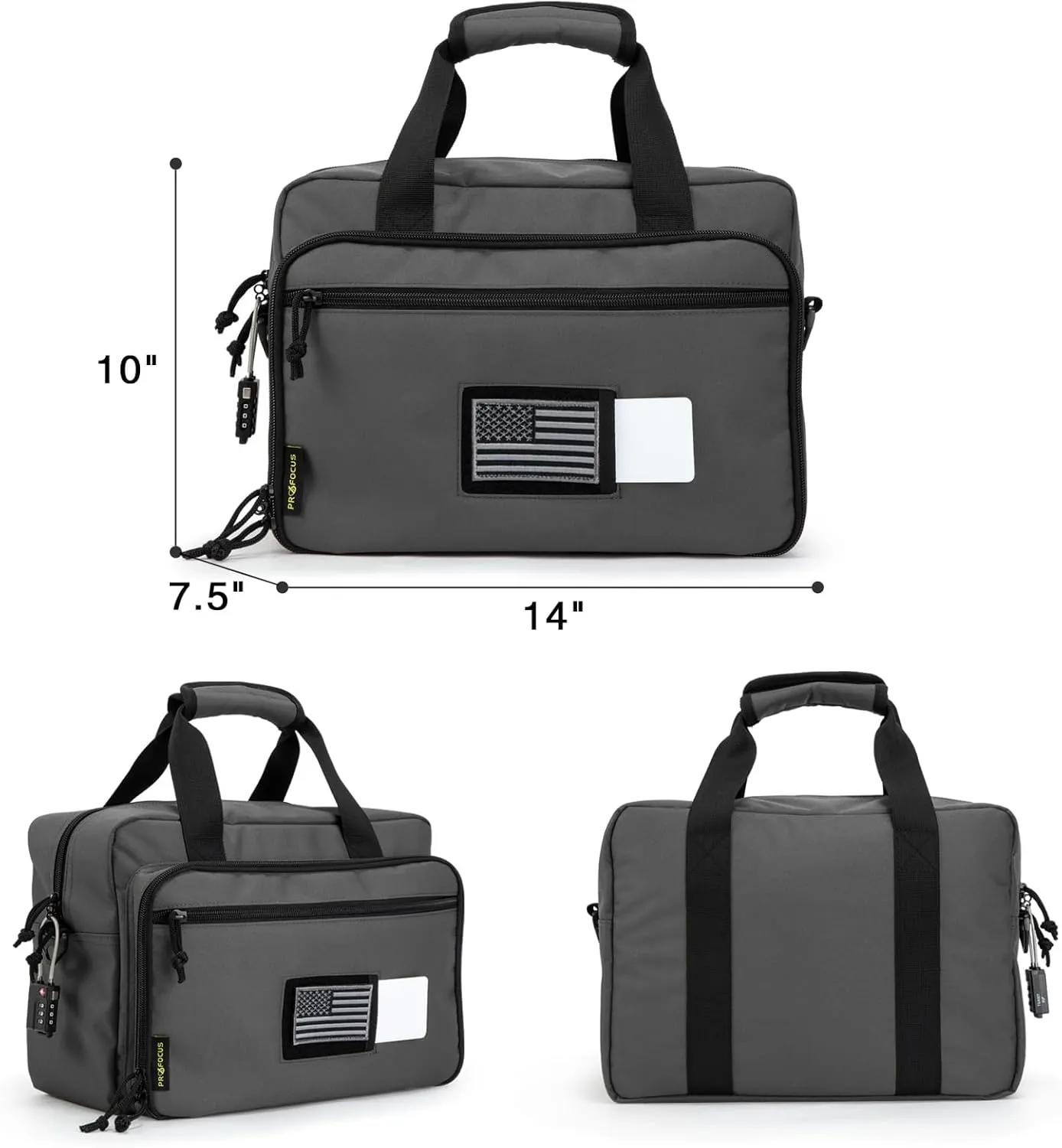 Small Range Bag For 2 Pistols Gun Range Bags For Handguns And Ammo Dual Pistol Handgun Revolver Hunting Bag Gun Carrying Case/Lockable Zippers