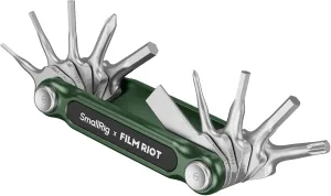 SmallRig x FILM RIOT 10-in-1 Folding Tool Set with Screwdrivers and Hex Key Wrenches, Multiple Angle Positioning, Portable and Compact Design (Green) - 4814