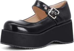 SO SIMPOK Women Gothic Mary Janes Platform Shoes Uniform Dress Wedge Pumps Classic Oxfords Gifts