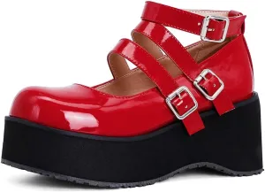 SO SIMPOK Women Gothic Mary Janes Platform Shoes Uniform Dress Wedge Pumps Classic Oxfords Gifts