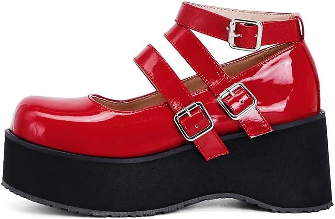 SO SIMPOK Women Gothic Mary Janes Platform Shoes Uniform Dress Wedge Pumps Classic Oxfords Gifts