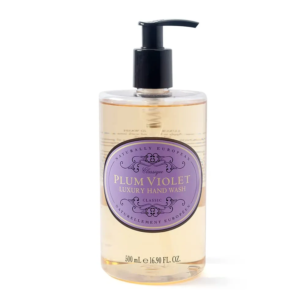 SOMERSET TOILETRY Naturally European Plum Violet Luxury Hand Wash, Cleanse & Moisturise - 500ml | Natural Soap Ideal for Sensitive Skin | Hand Soap, Liquid Hand Soap, Liquid Soap, 16.9 Fl Oz