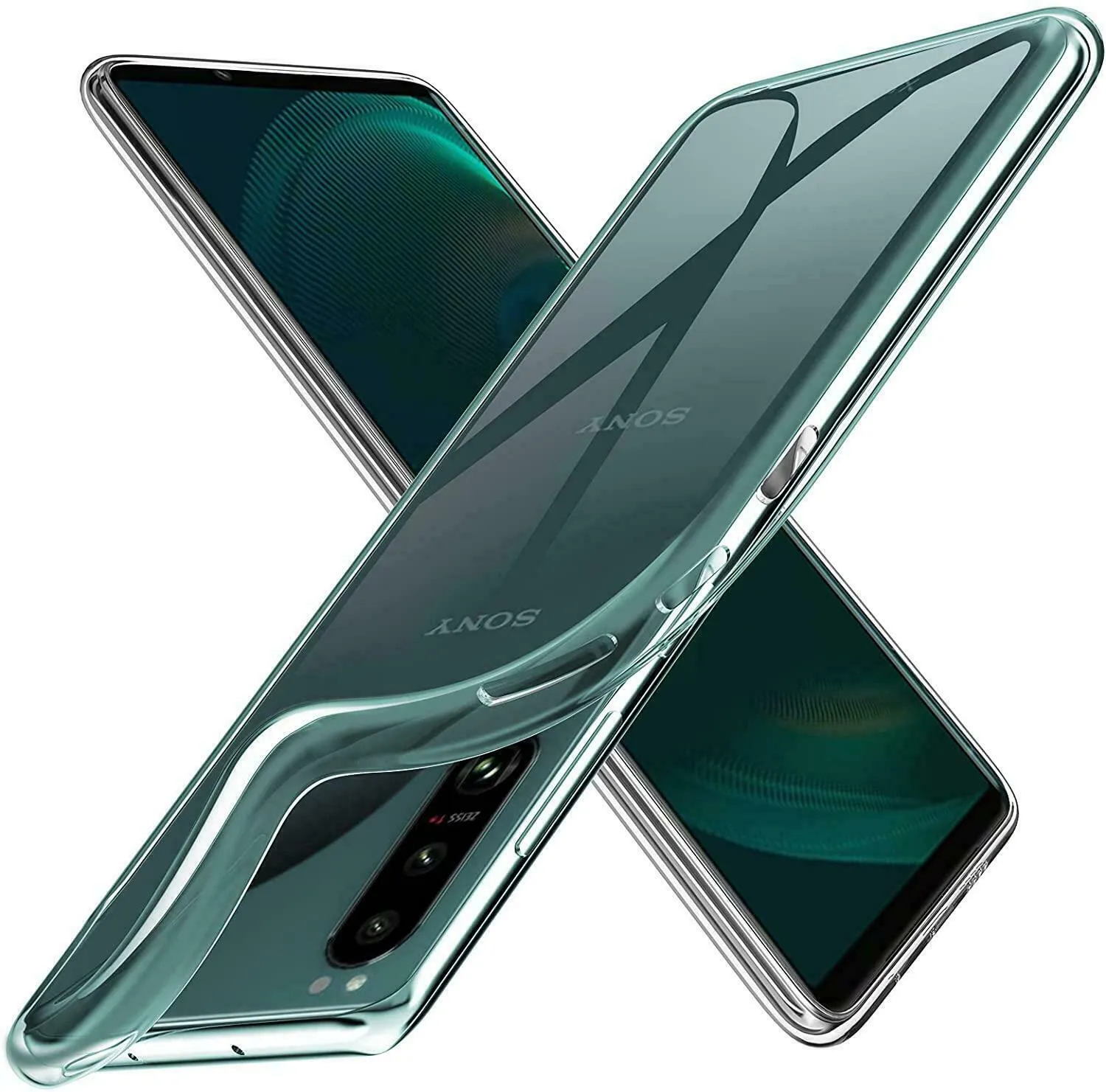 Sony Xperia 5 IV Case Clear Gel Cover & Glass Screen Protector