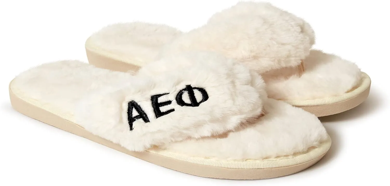 Sorority Shop Alpha Epsilon Phi Fuzzy Slippers Women