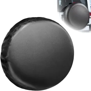 Spare Tire Cover, Waterproof PVC Thickening Leather Tire Wheel Covers, Tough Tire Wheel Protector, Universal Fit for Jeep, Trailer, RV, SUV, Truck, (Fits Entire Tire Diameters 31.5-32.7 Inch)