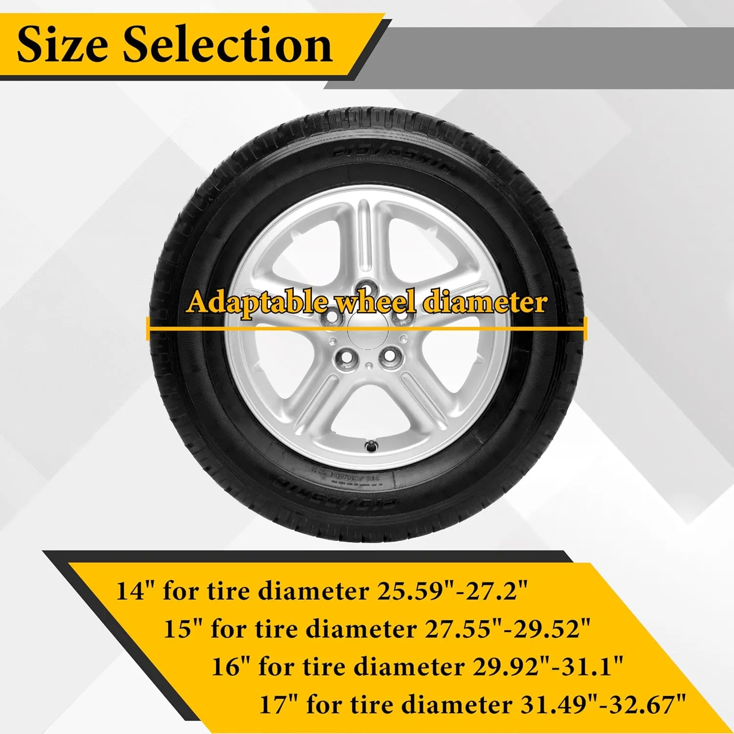Spare Tire Cover, Waterproof PVC Thickening Leather Tire Wheel Covers, Tough Tire Wheel Protector, Universal Fit for Jeep, Trailer, RV, SUV, Truck, (Fits Entire Tire Diameters 31.5-32.7 Inch)