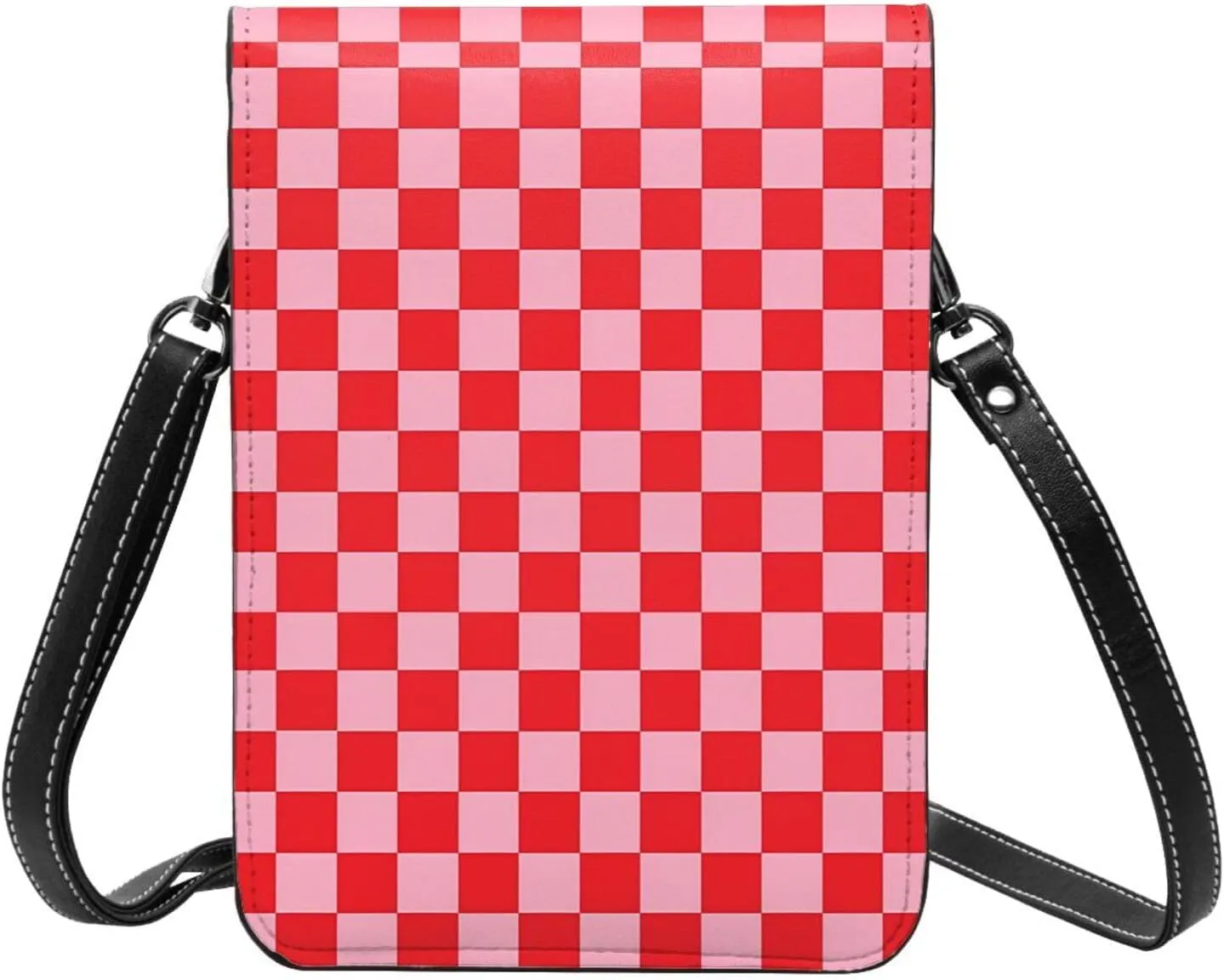 Spicy Red Chilli Peppers Leather Crossbody Phone Purse for Women Cute Wallet Bags Lightweight Mini Sling Bag
