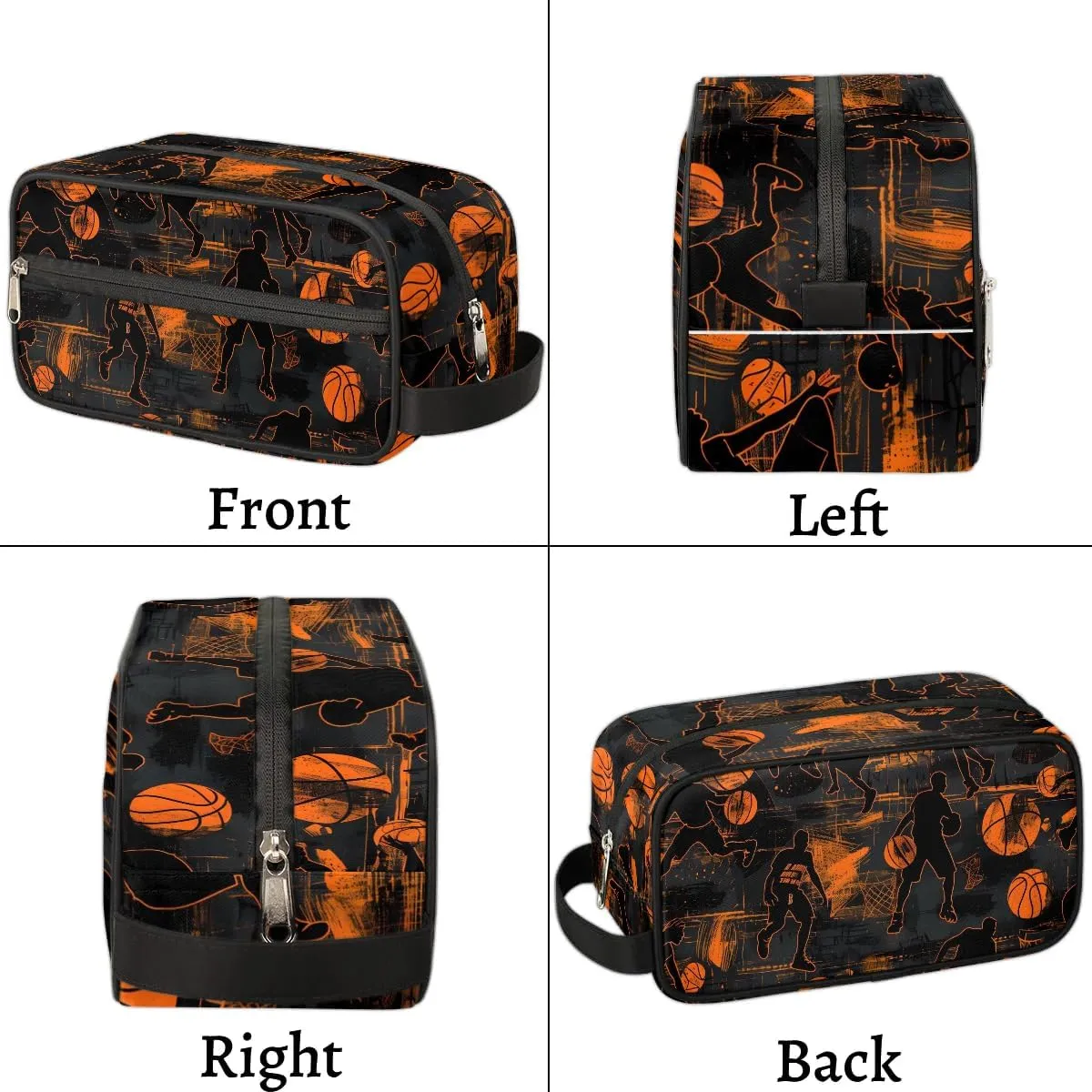 Sport Basketball Travel Toiletry Bag for Boys Men, Hanging Dopp Kit for Kids, Waterproof Shaving Bag for Toiletries Accessories