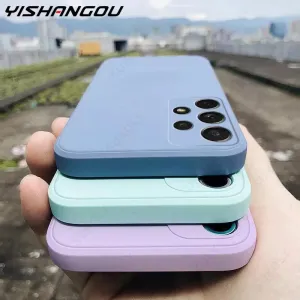 Square Liquid Silicone Case For Samsung Galaxy